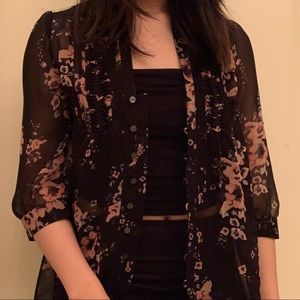 Mesh Floral Blouse